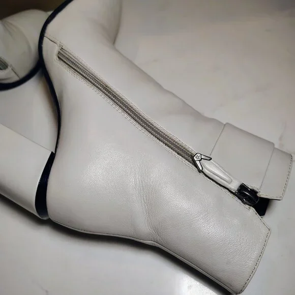 Made in Italy - Bruno Premi Ghiaccio (Ice) Creamy White Ankle Boots - Picture 5 of 8